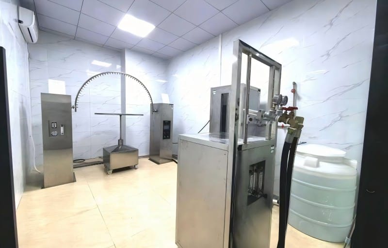 IP testing equipment in a laboratory setting