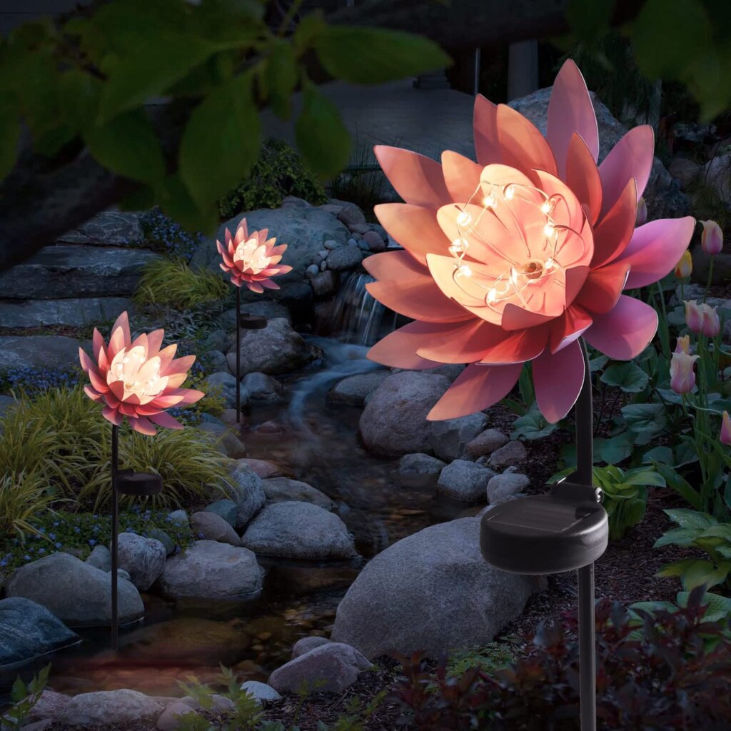 SM23187 Lotus Solar Stake Light (2)