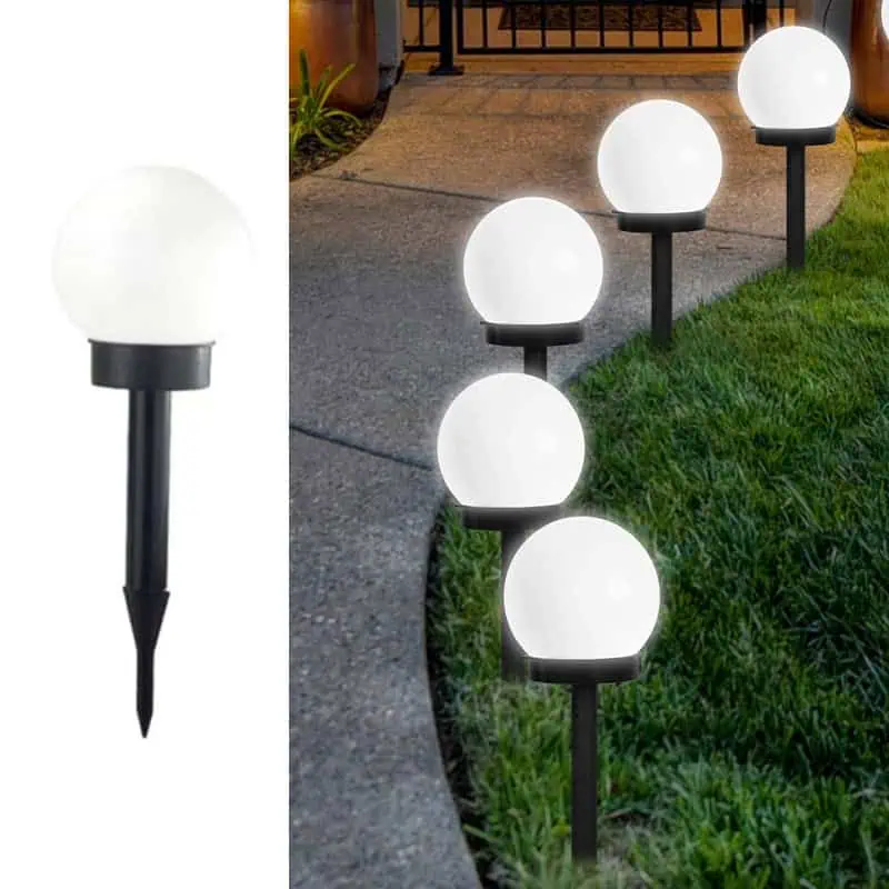 SM22563 Set of 8pcs Globe Solar Stake Light