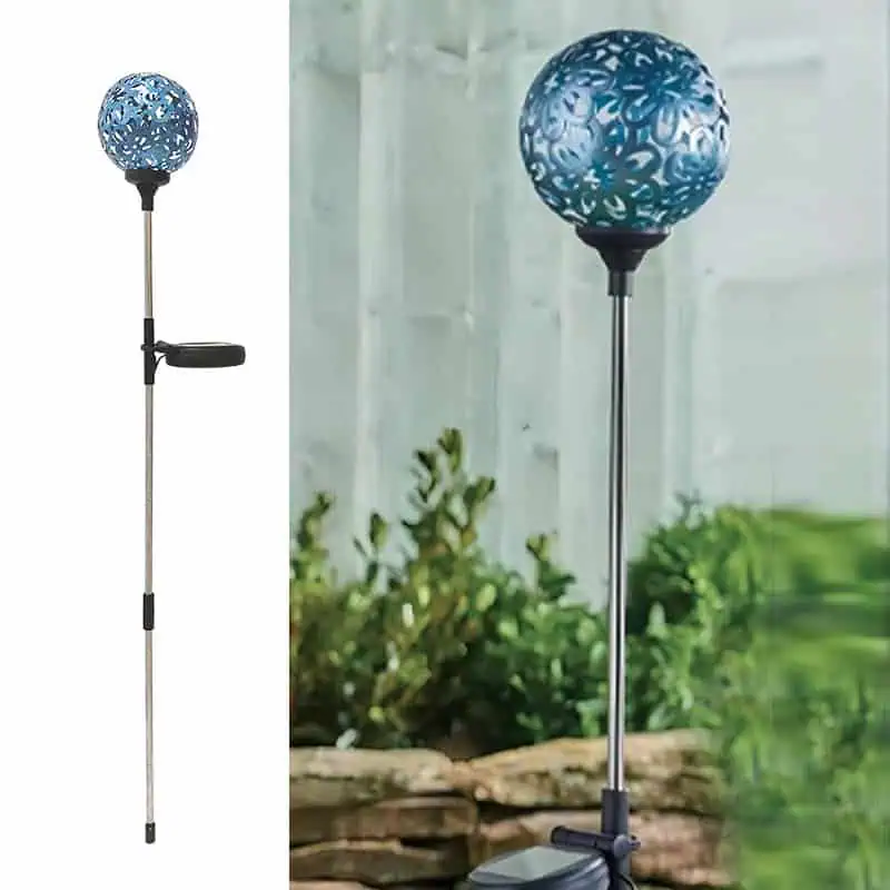 SM23540 Metal Hollow Globe Solar Stake Light