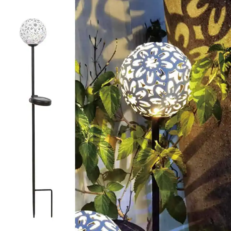 SM24015 Hollow Round Ball Solar Stake Light