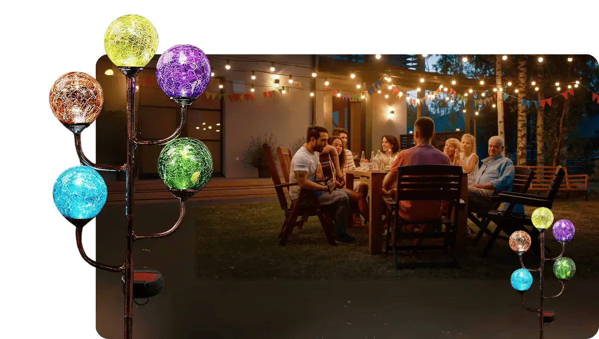 Solar Powered Globe Garden Lights