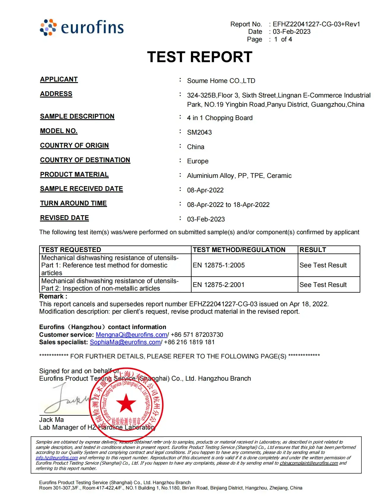 glowyard garden lighting RUROFINS TEST REPORT