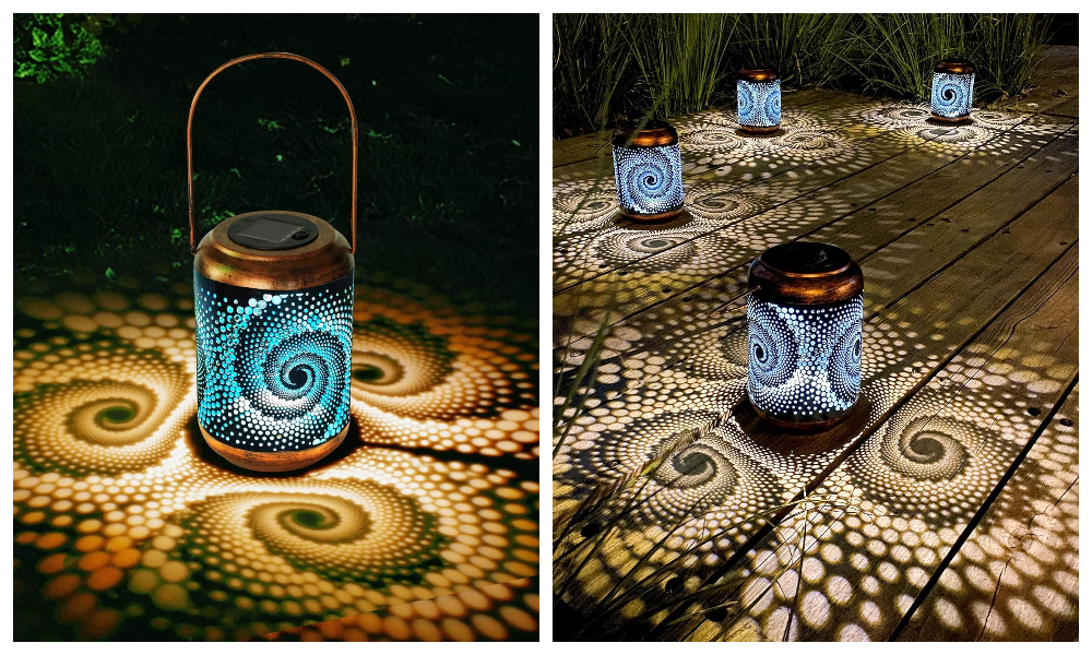 Lantern with intricate patterns