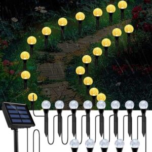 sm221147 20 led solar bubble string pathway lights