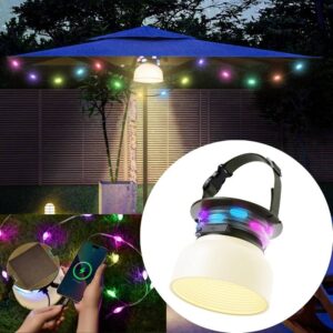 SM231251 Solar-Campinglaterne mit RGB-Lichterkette