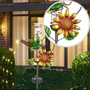 metal flower solar light