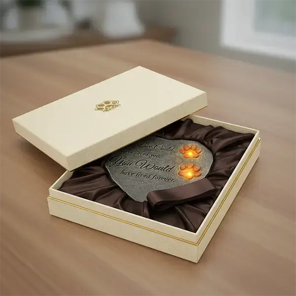 heart-shape solar lights in gift box packaging