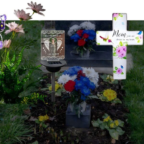 memorial solar light banner