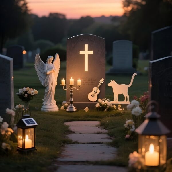 memorial symbol solar lighting