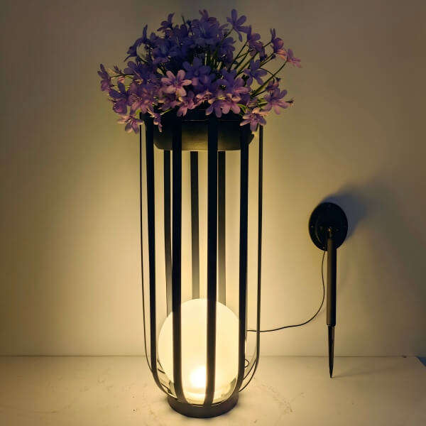 sm23773 solar floor lamp with flower pot (1)