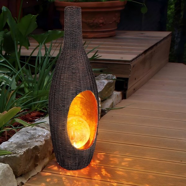 sm24770 solar rattan vase statue light (2)