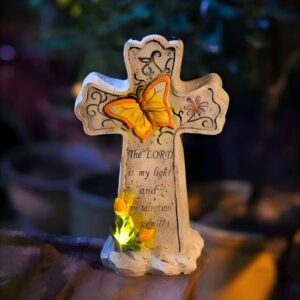 sm25005 grave cross statue solar light (1)