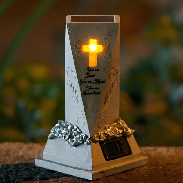 sm251000 solar cemetery grave vase with led light (1)