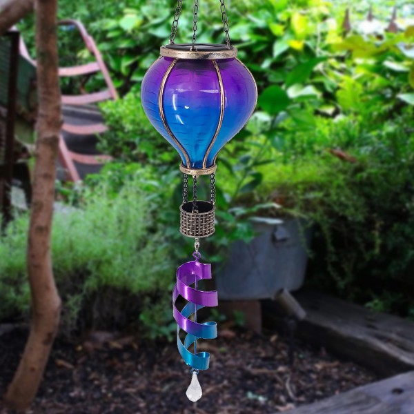 hot air balloon outdoor solar led lantern sm24391