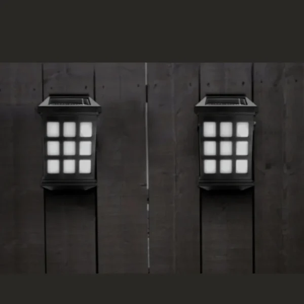 SM20126 Set of 4 Plastic PP Solar Deck Wall Lights