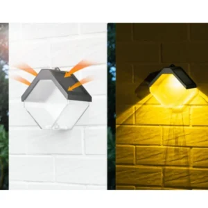SM21679 Set of 2pcs Plastic ABS+PP RGB Solar Wall Lamp