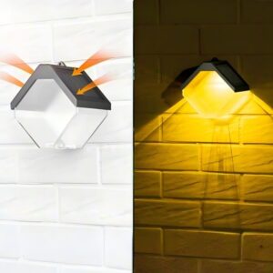 sm21679 abs+pp plastic rgb solar wall lamp