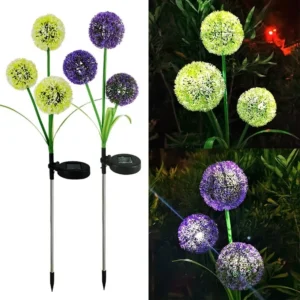 SM221039 Plastic PP Dandelion Flower Solar Stake Light
