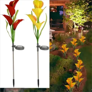 SM221041 Plastic PP Calla Lily Flower Solar Stake Light_3
