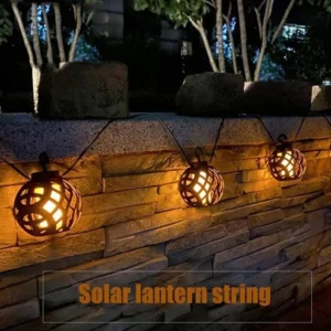 SM221044 PP Plastic Solar Rattan Ball Flame Globe String Light_1