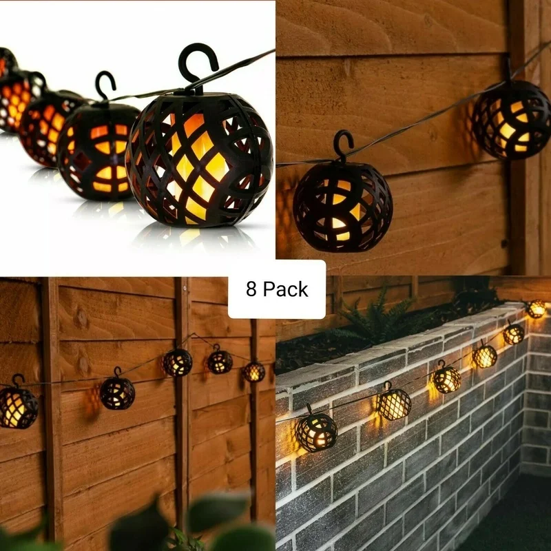 SM221044 PP Plastic Solar Rattan Ball Flame Globe String Light_3