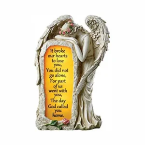 SM221048 Solar Angel Resin Statue Figurine with Freestanding Lights_2