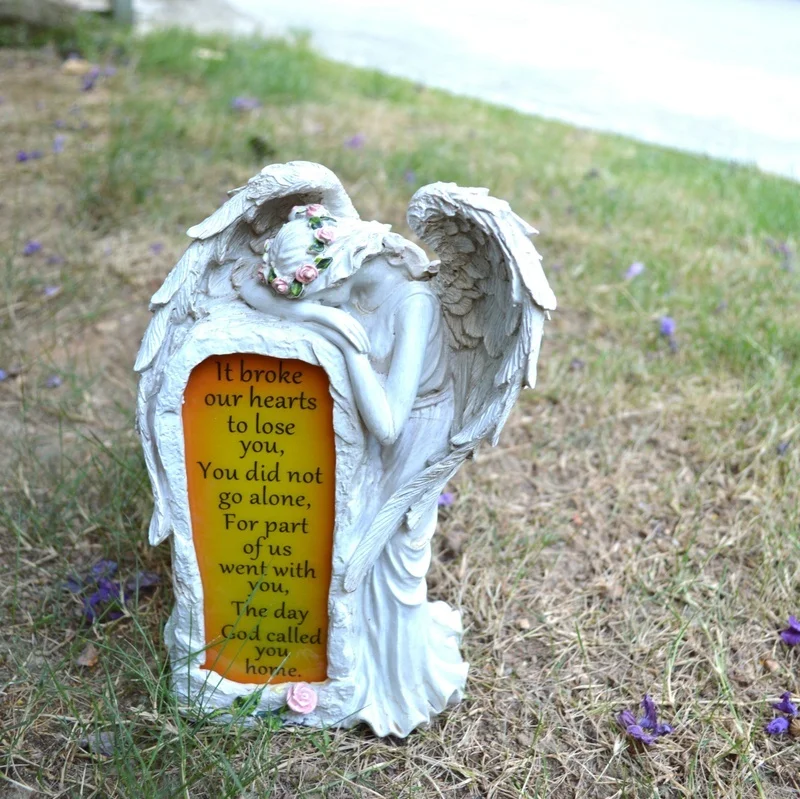 SM221048 Solar Angel Resin Statue Figurine with Freestanding Lights_3
