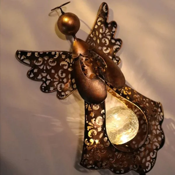 SM221054 Solar Angel Metal Iron Wall Light