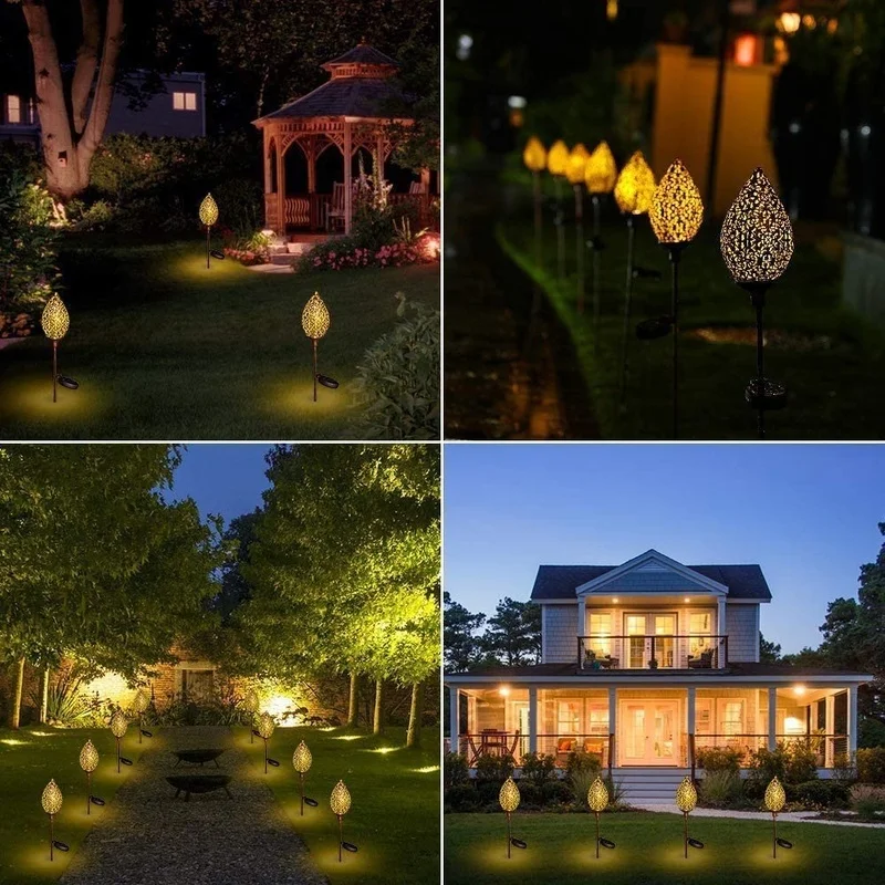 SM221064 Hollow-Out Plastic PP Decorative Solar Stake Lantern Light_2