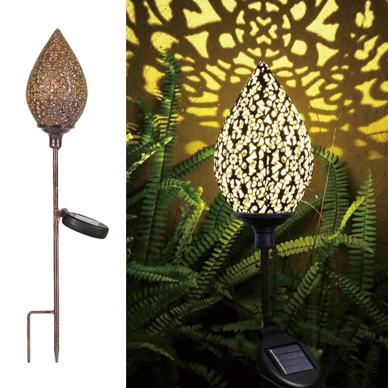 SM221064 Hollow-Out Plastic PP Decorative Solar Stake Lantern Light_3