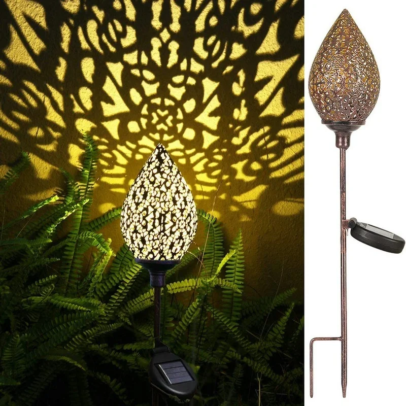 SM221064 Hollow-Out Plastic PP Decorative Solar Stake Lantern Light_4