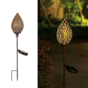 SM221064 Hollow-Out Plastic PP Decorative Solar Stake Lantern Light_5