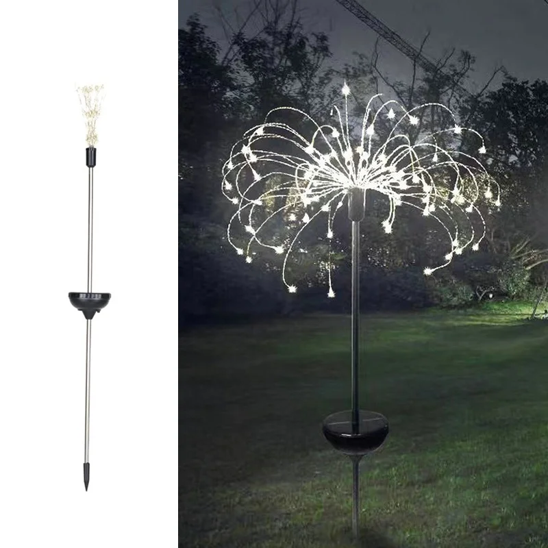 SM221074 Set of 2 Plastic PP Solar Firework Stake Lights with 120 LEDs_2