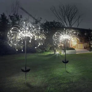 SM221074 Set of 2 Plastic PP Solar Firework Stake Lights with 120 LEDs_3