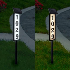 SM221105 Solar Address Stake Light with Plastic ABS House Numbers