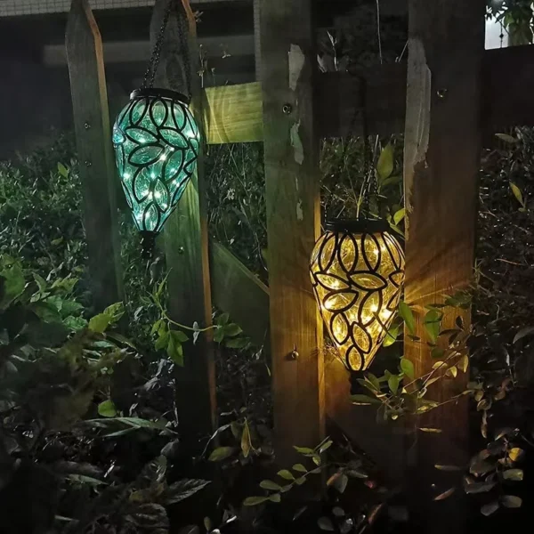 SM221142 15LED Solar Hanging Lantern with Metal Iron + Plastic PET_2