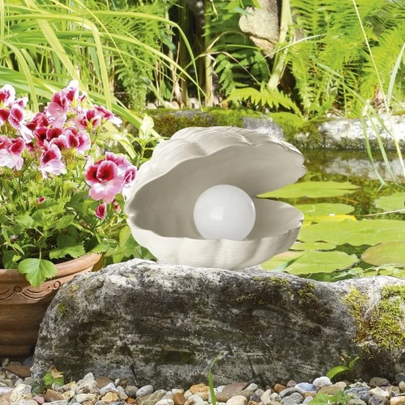 SM221179 Solar Freestanding Light Resin Statue with Bead in Shell Globe_3