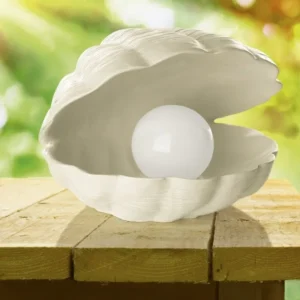 SM221179 Solar Freestanding Light Resin Statue with Bead in Shell Globe_4