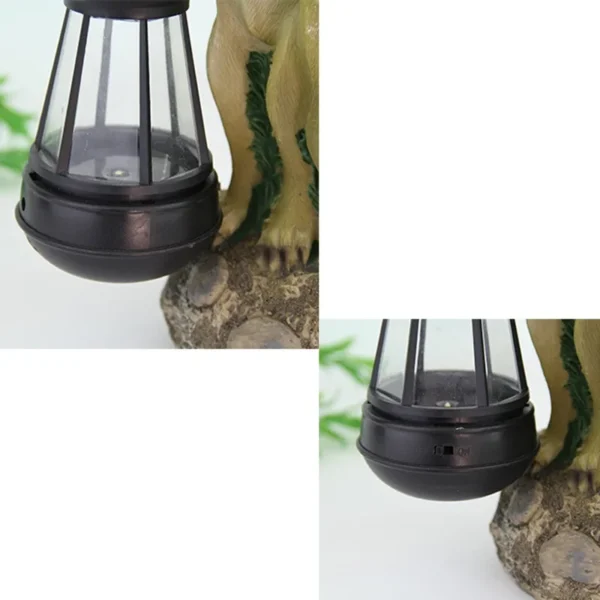 SM221180 Resin Meerkat Statue with Hanging Solar Lantern Light_2