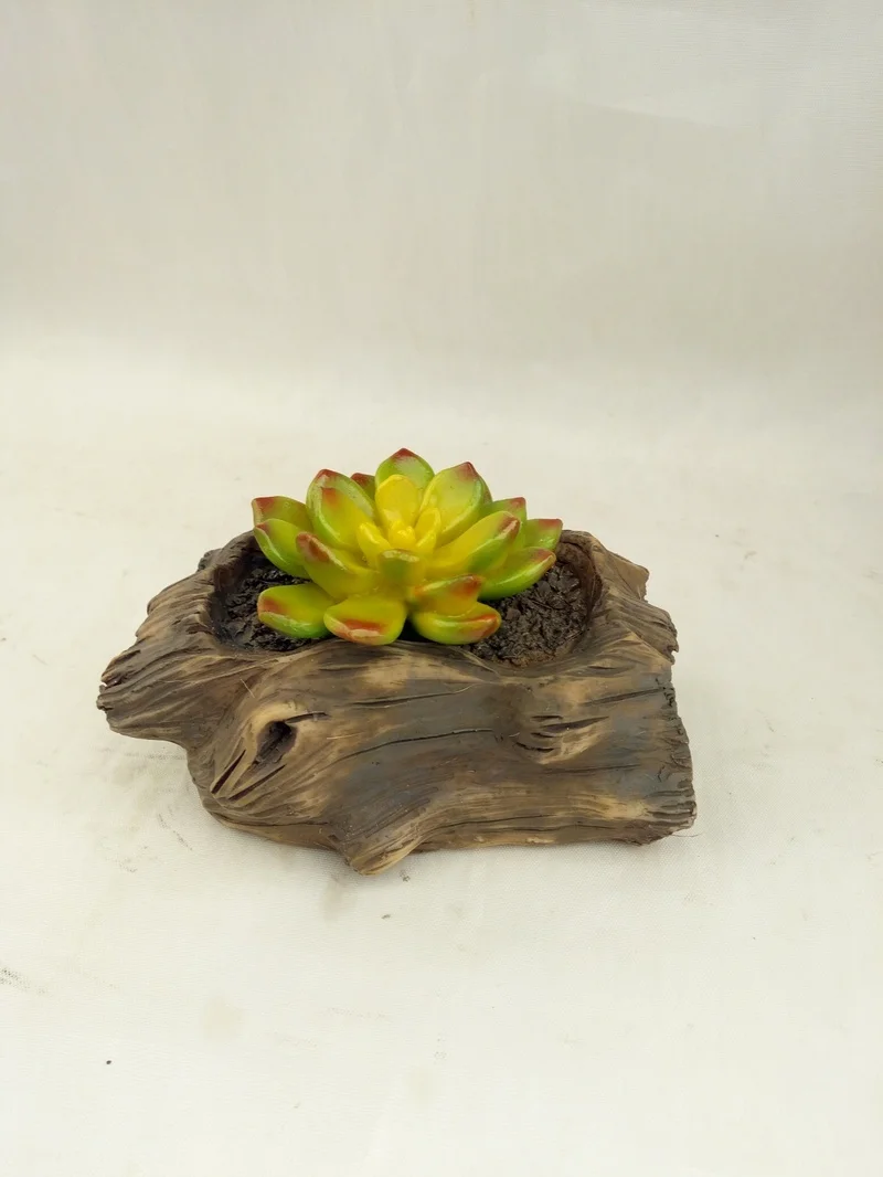 SM221193 Succulent Solar Resin Statue Freestanding Light_2