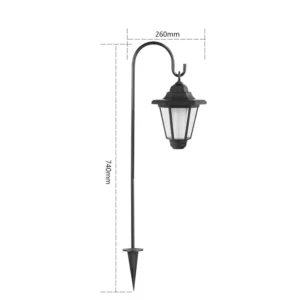 SM221212 Solar Metal Iron Lantern Spike Stake Light