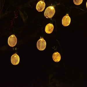 SM221217 ABS Plastic Pineapple Solar String Light with 10 LEDs_1