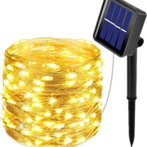 sm221220 abs plastic 500led solar copper wire fairy string light