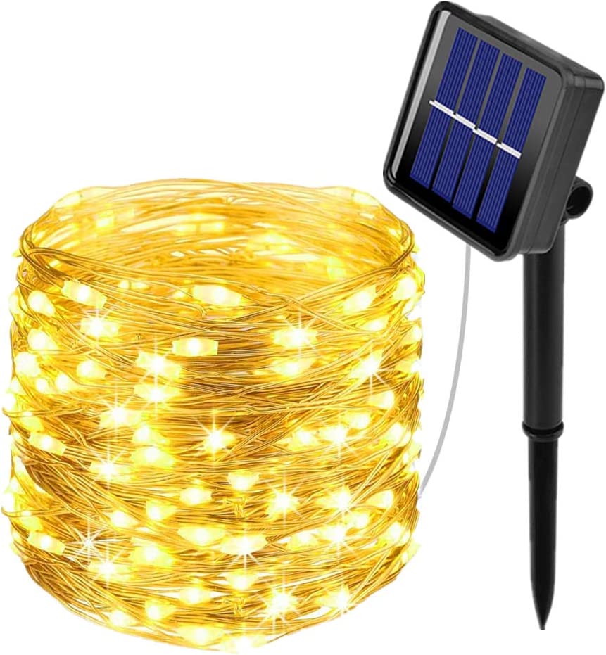 SM221220 ABS-Kunststoff 500 LED Solar-Lichterkette mit Kupferdraht