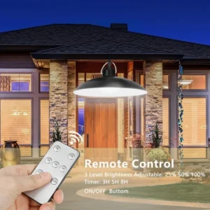 SM221228 ABS Plastic Double-Head Solar Hanging Light with Leaf Design and Remote Control