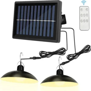 SM221228 ABS Plastic Double-Head Solar Hanging Light with Leaf Design and Remote Control_4