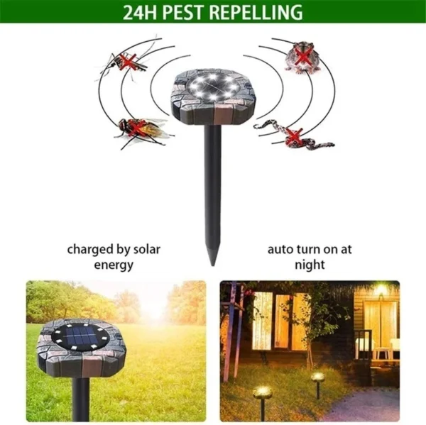 SM221250 ABS Plastic Solar Animal Repeller Stake Light, Pack of 2-in-1_2
