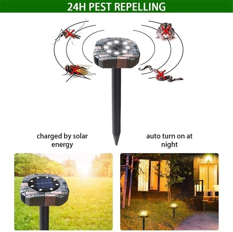 SM221250 ABS Plastic Solar Animal Repeller Stake Light, Pack of 2-in-1_2