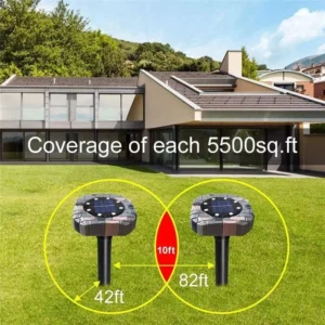 SM221250 ABS Plastic Solar Animal Repeller Stake Light, Pack of 2-in-1_3